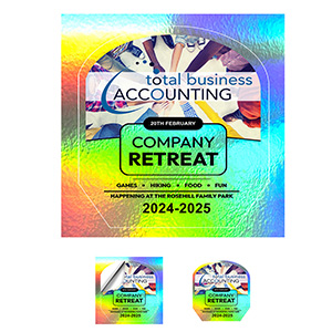 &ldquo;CUSTOMCUT&trade;&rdquo; 9.1 sq inch to 16 sq. inch Full Colour Custom Shape Removable Vinyl Stickers in Singles